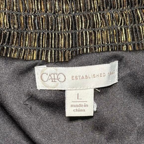 CATO Gold and Black Maxi/Midi Skirt Size Large - Picture 2 of 3